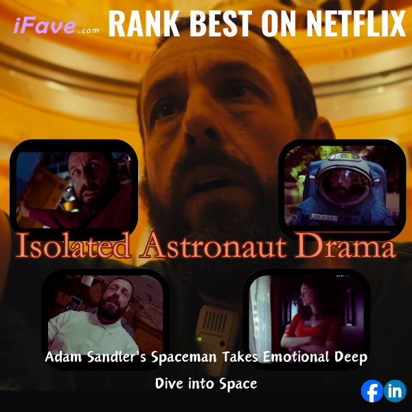 Adam Sandler stars in Spaceman, a Netflix film blending sci-fi and drama